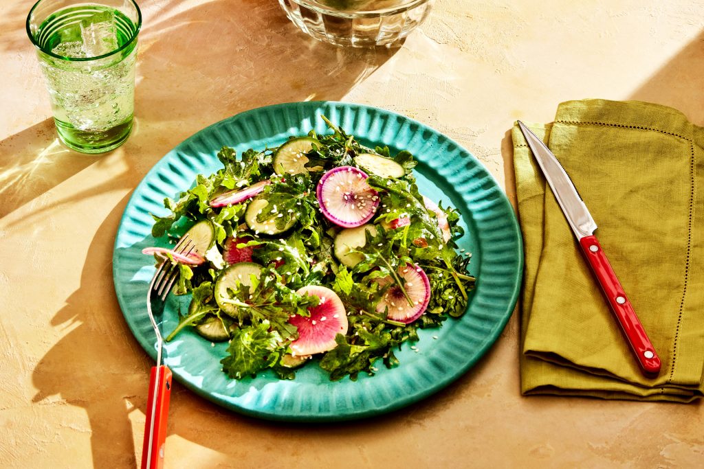 Baby Kale Salad with Gochujang and Radish Plenty