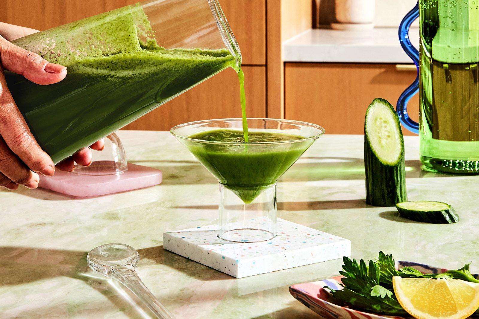 Plenty Curly Baby Spinach Green Juice Spritz