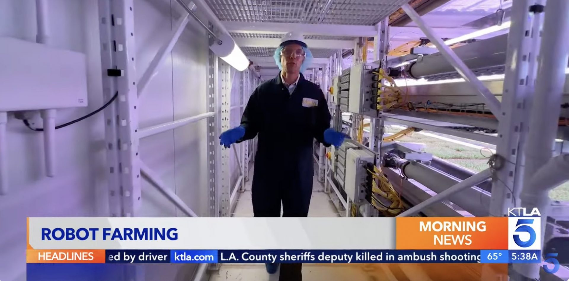 KTLA: Leafy greens grown by robots? Inside a futuristic indoor farm!